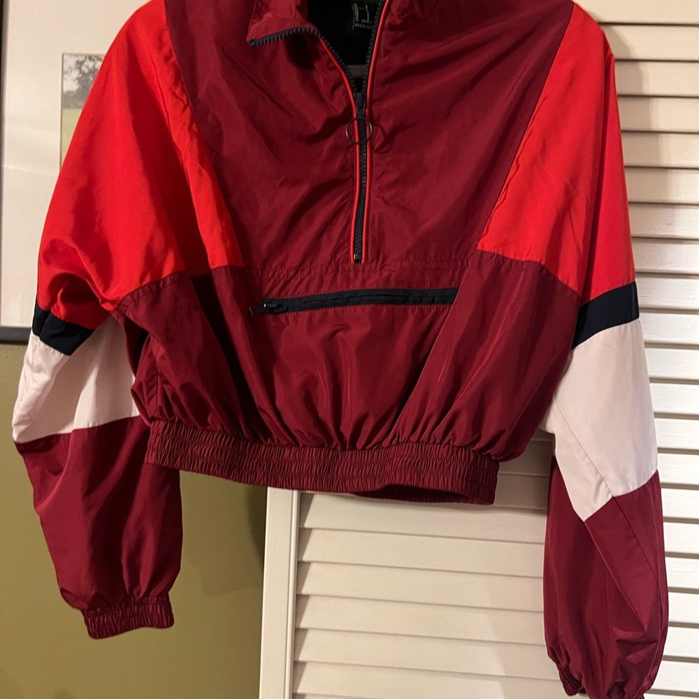 Forever 21 Crop Windbreaker Pullover